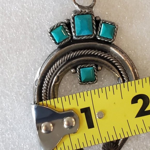 Vintage 50s? Sanford Sancrest R American Indian Heavy Silver‎ Link Chain Belt? main image 8